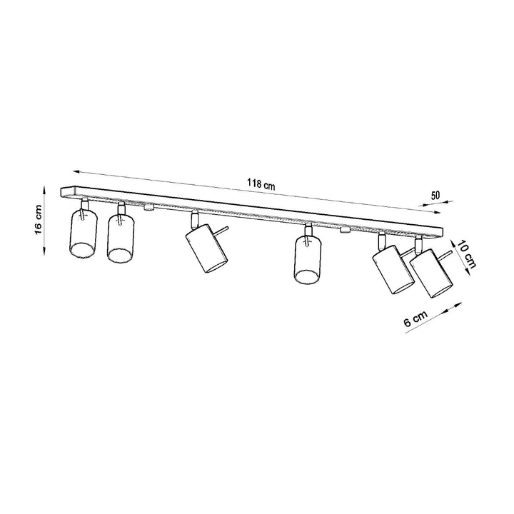 Plafoniera alba tip sina RING 6L alb SL.0333