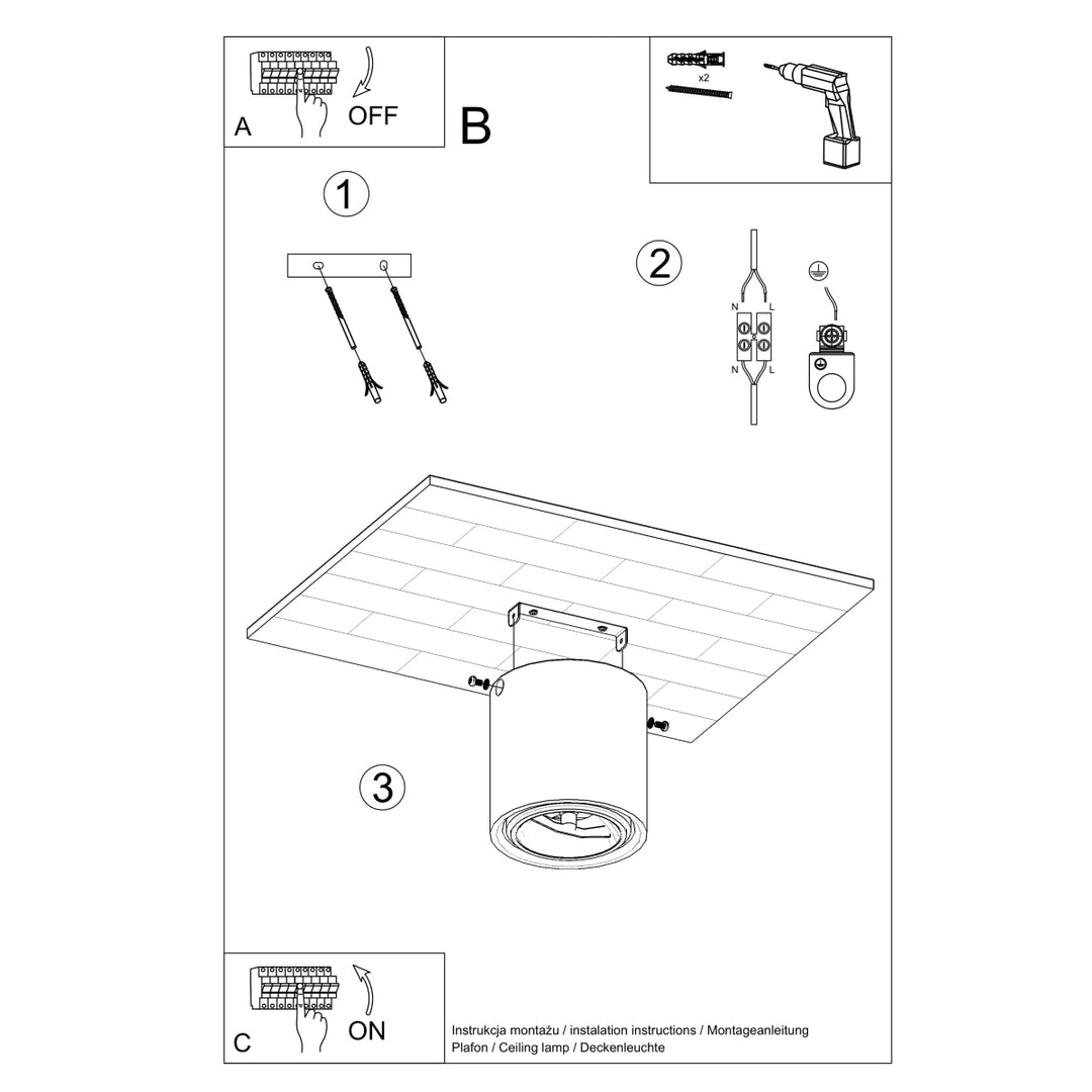 Plafoniera CULLO beton SL.0645