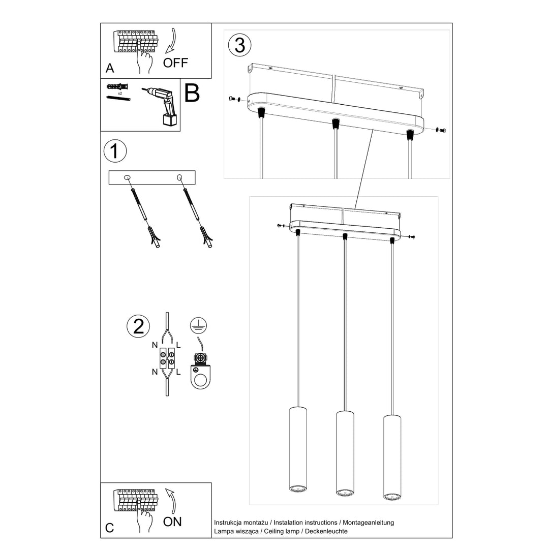 Lampa suspendata LUVO 3L SL.0655