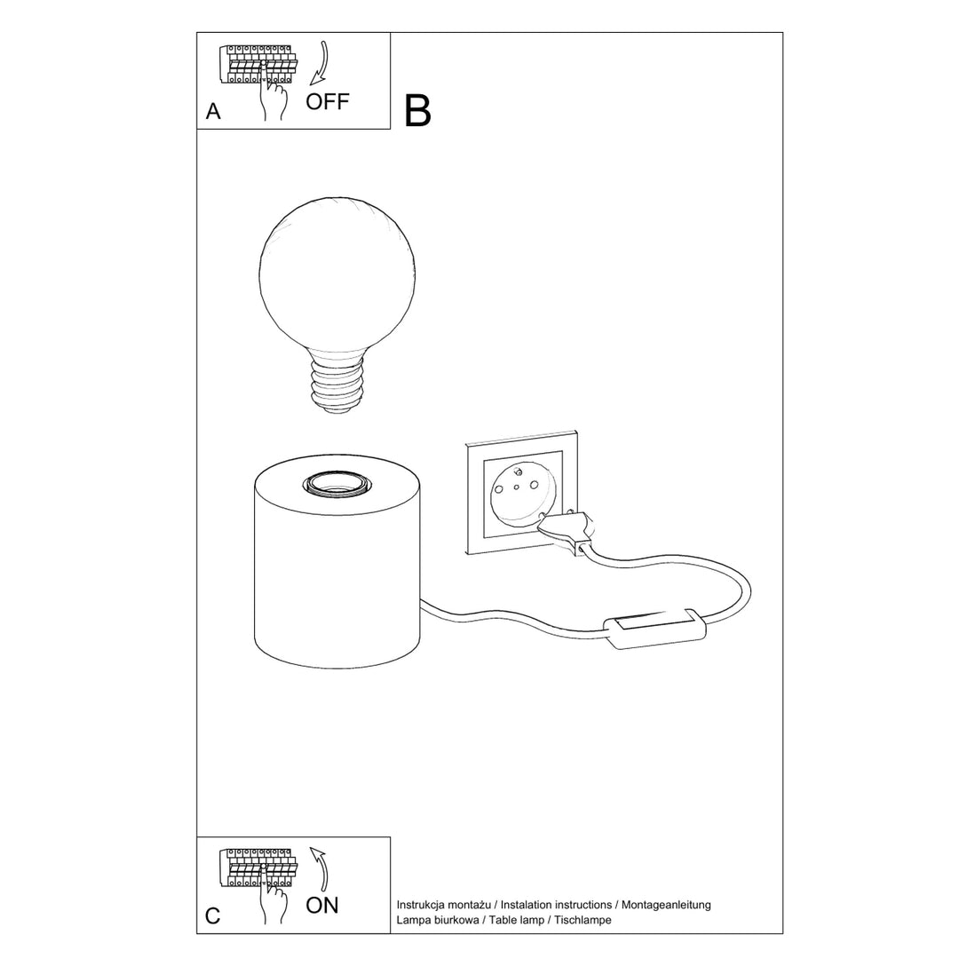 Lampa de masa SALGADO beton SL.0680