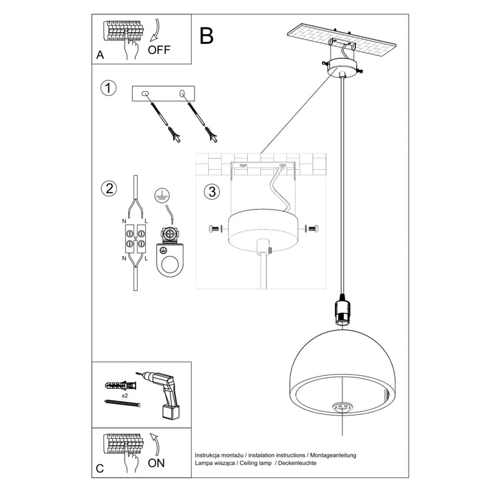 Lampa suspendata PABLITO SL.0847