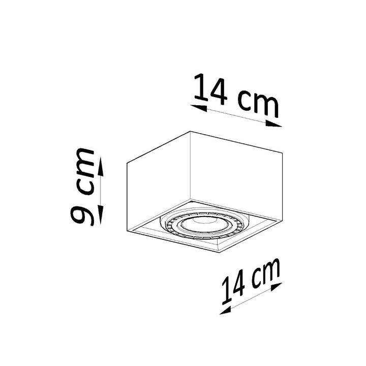 Plafoniera QUATRO 1 beton SL.0883