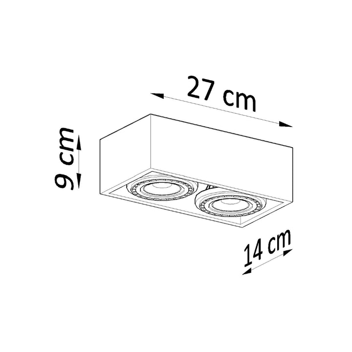 Plafoniera QUATRO 2 beton SL.0884