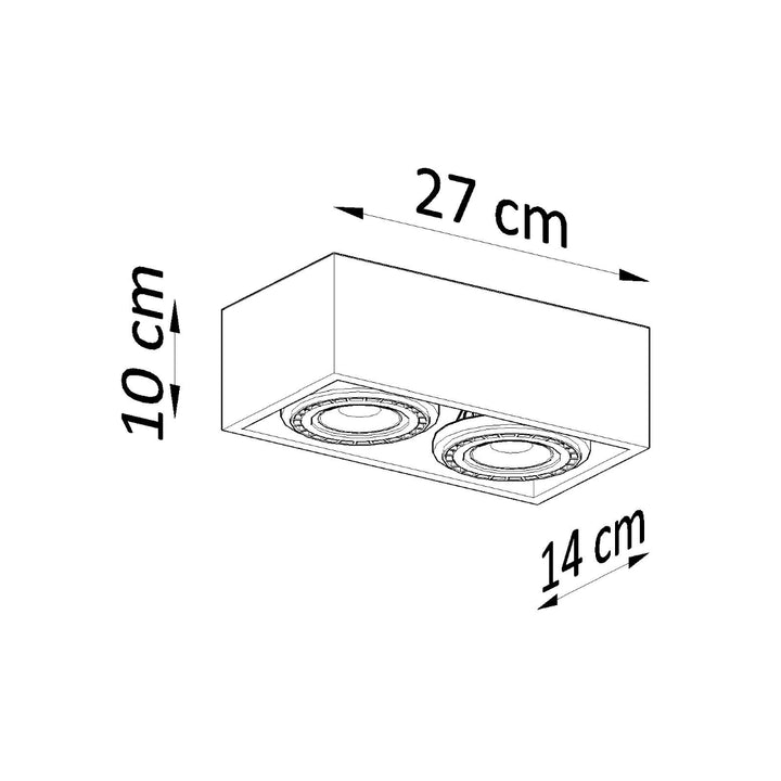 Plafoniera QUATRO 2 lemn natural SL.0916