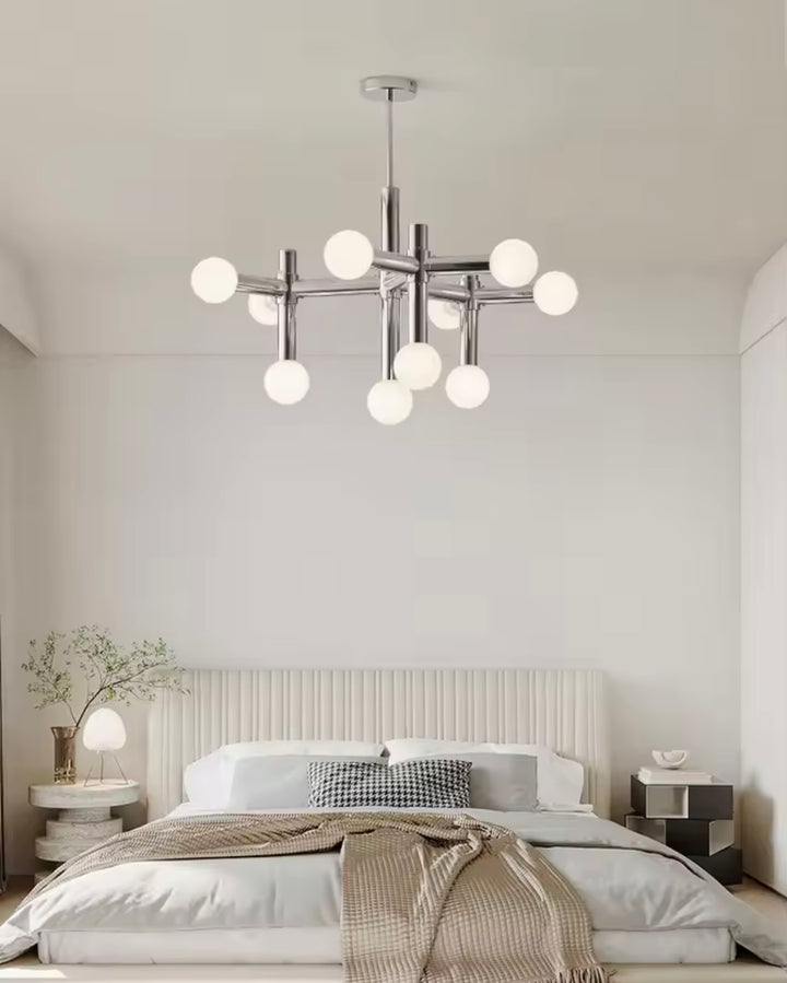 Candelabru metal design Bauhaus Chrom