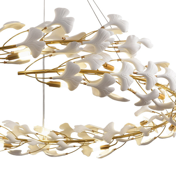 Lustra frunze albe  design Art-Deco Botanika