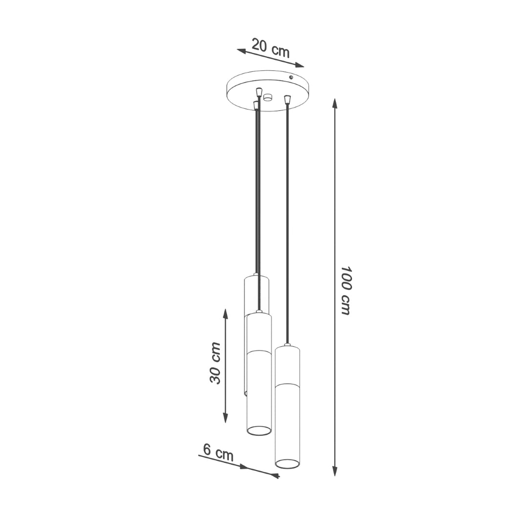 Lampa suspendata PABLO 3P alb SL.1013