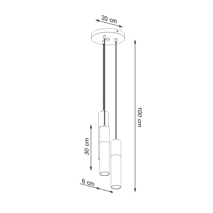 Lampa suspendata PABLO 3P alb SL.1013