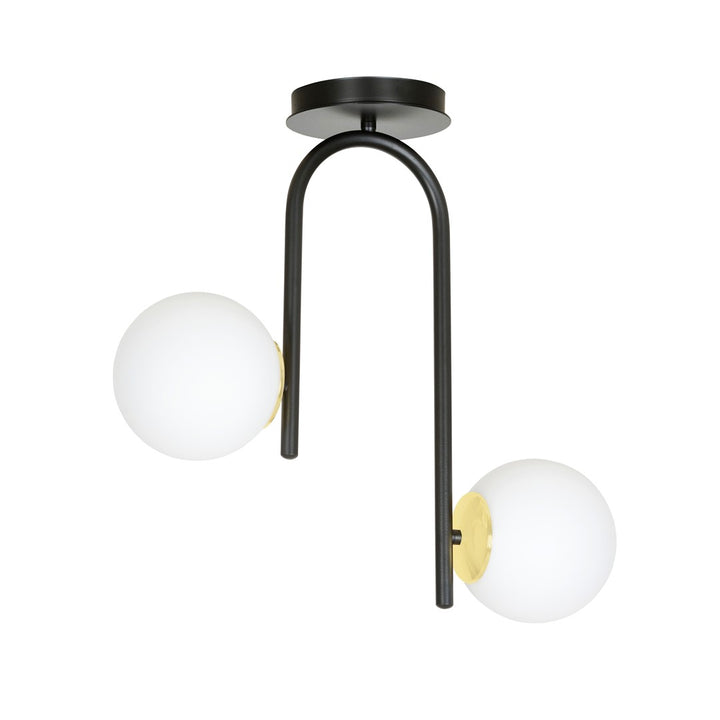 Plafoniera RAGNAR 2 neagra cu auriu
