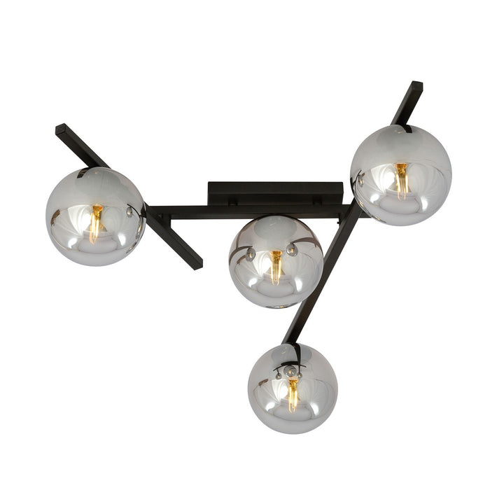 Plafoniera SMART 4 neagra si grafit