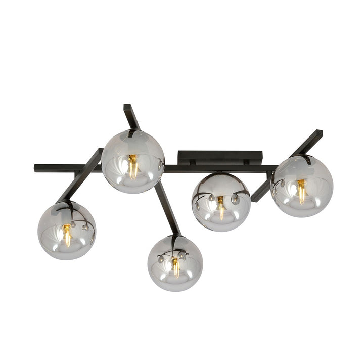 Plafoniera SMART 5 neagra si grafit
