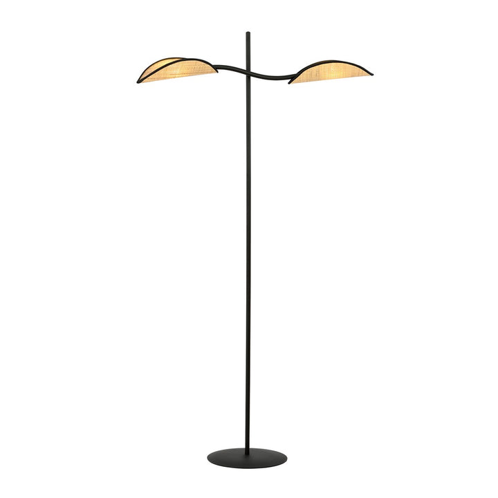 Lampa de podea LOTUS LP2 BLACK/RATTAN
