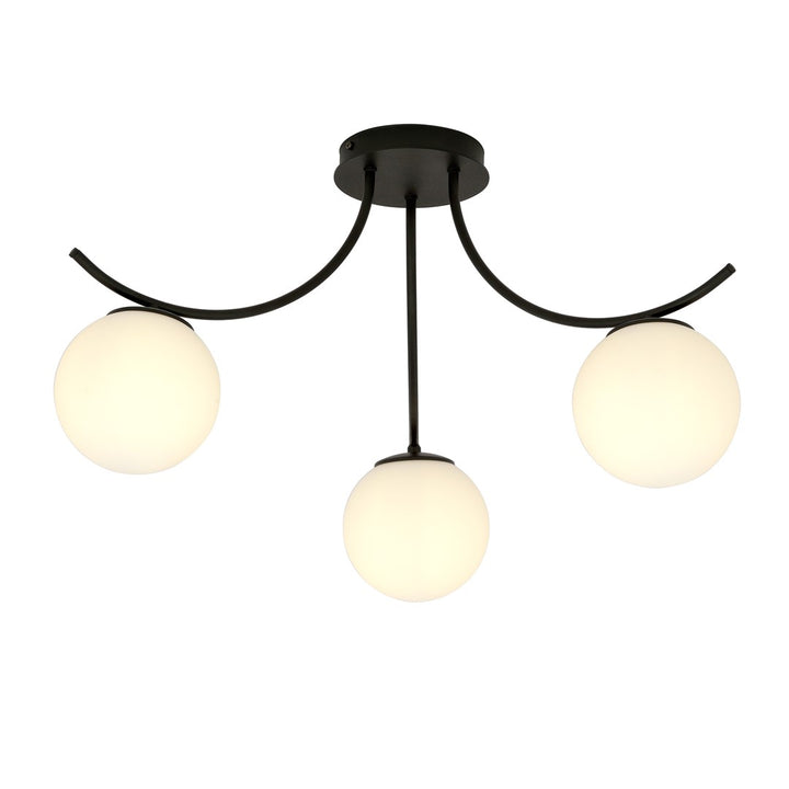 Lustra BOSTON 3 neagra/opal