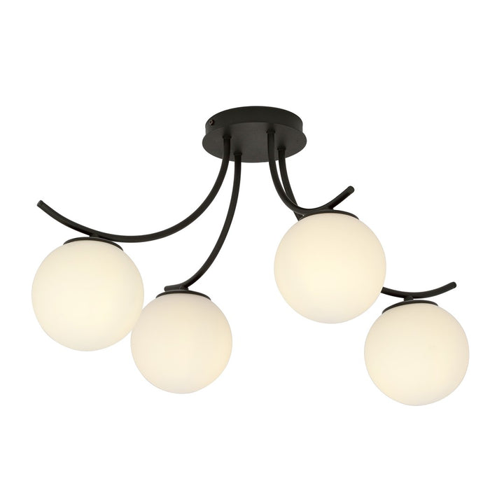 Lustra BOSTON 4 neagra/opal