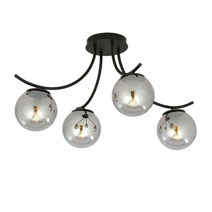 Lustra BOSTON 4 neagra/grafit