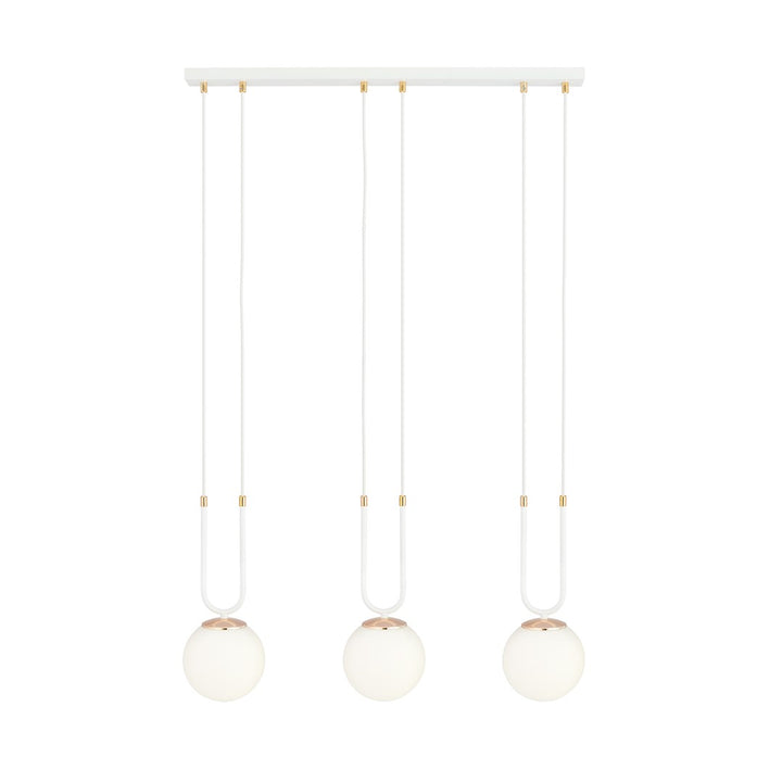Lustra suspendata GLAM 3 alba/opal