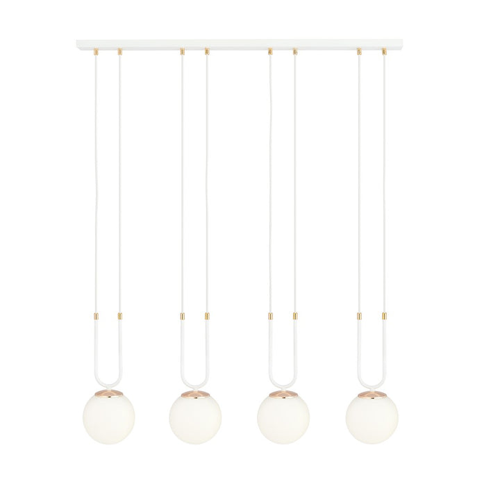 Lustra suspendata GLAM 4 alba/opal