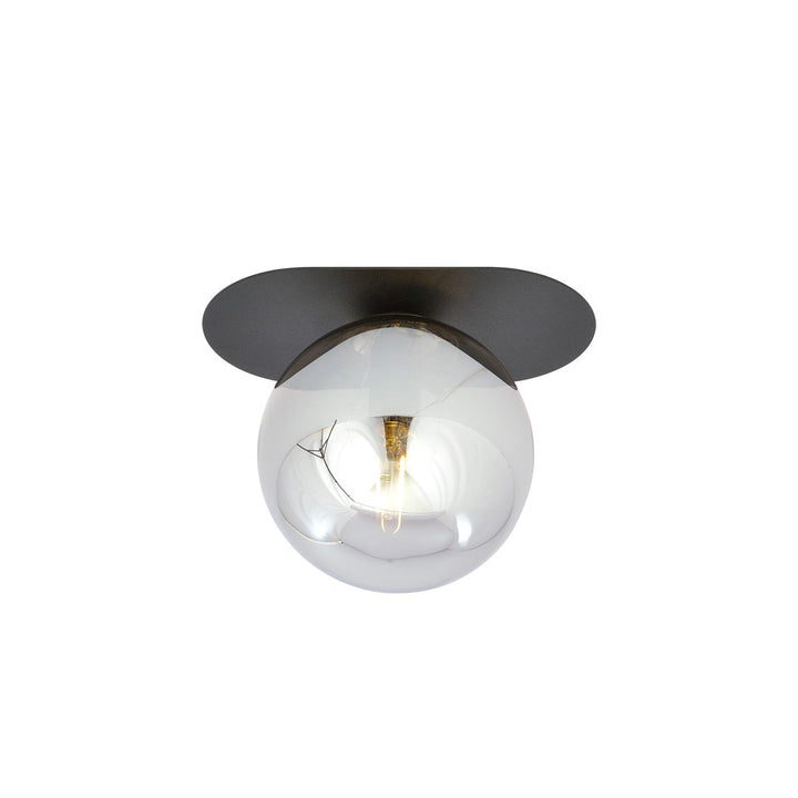 Plafoniera PLAZA 1 neagra cu grafit