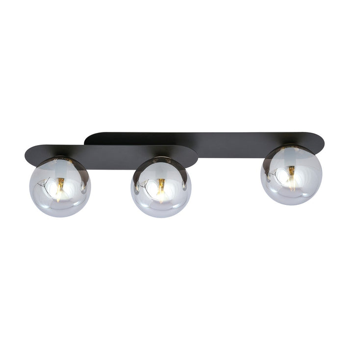 Plafoniera PLAZA 3 neagra cu grafit