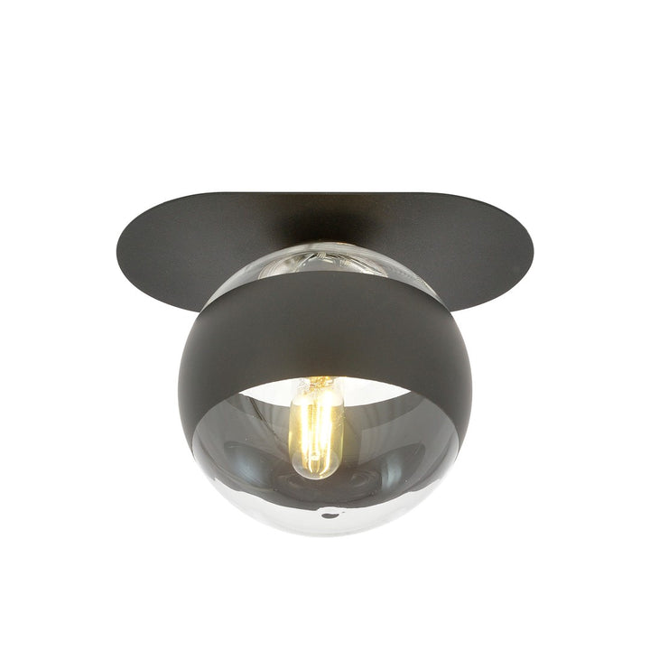 Plafoniera PLAZA 1 neagra cu dungi