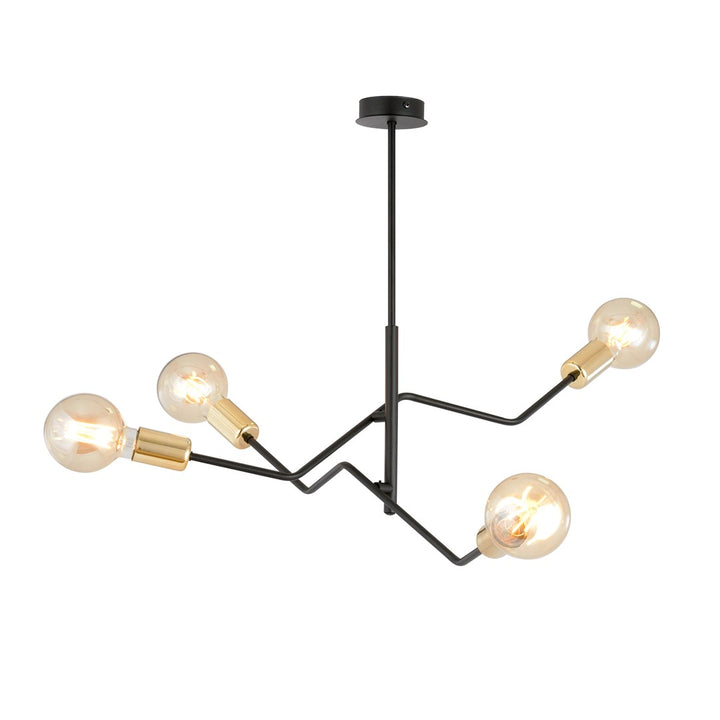 Lustra BOLT 4 neagra cu auriu