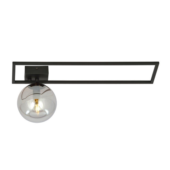 Plafoniera IMAGO 1B neagra cu abajur grafit