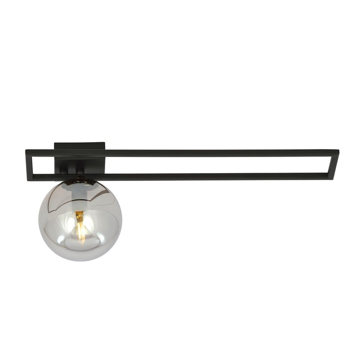 Plafoniera IMAGO 1C neagra cu abajur grafit