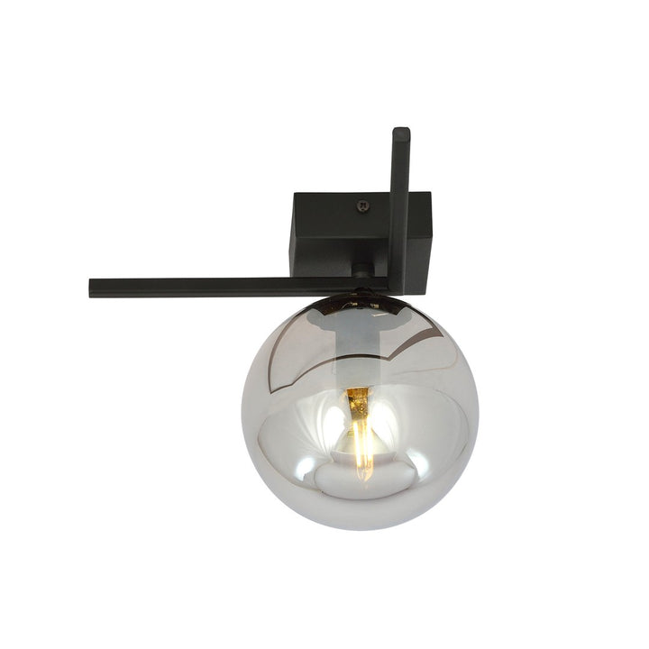Plafoniera IMAGO 1G neagra cu abajur grafit