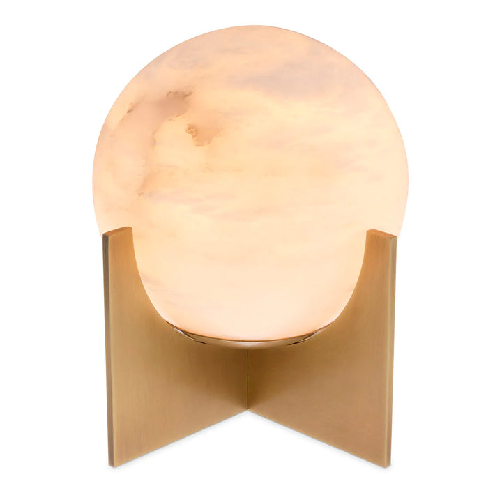 Lampa de masa cu abajur tip luna facut din alabastru Scorpios by Eichholtz