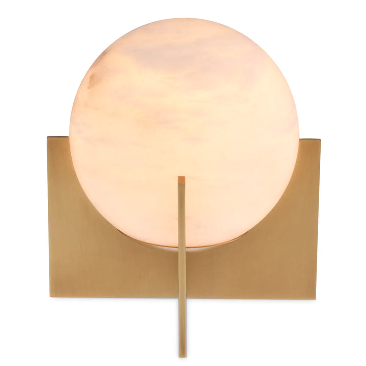Lampa de masa cu abajur tip luna facut din alabastru Scorpios by Eichholtz