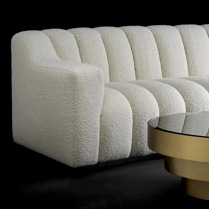Canapea Kelly S cu tapițerie Bouclé Cream by Eichholtz