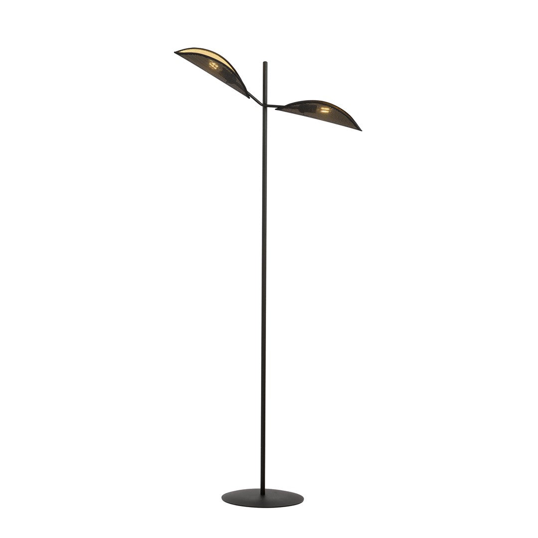 Lampa de podea VENE LP2 neagra cu auriu