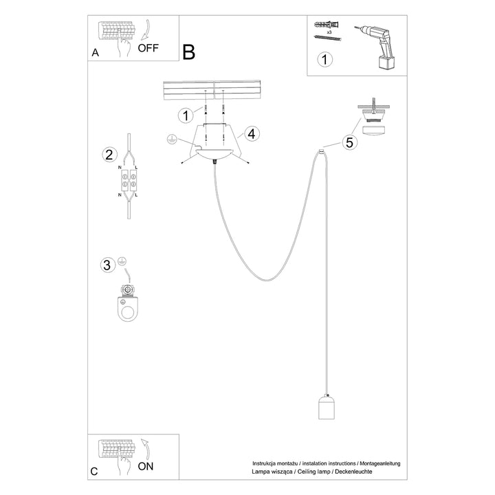 Lampa suspendata NESO 1 LONG SL.1159