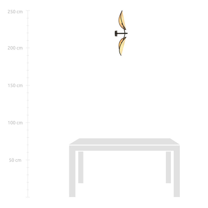 Aplica de perete cu abajur in forma a doua frunze Vene by Emibig