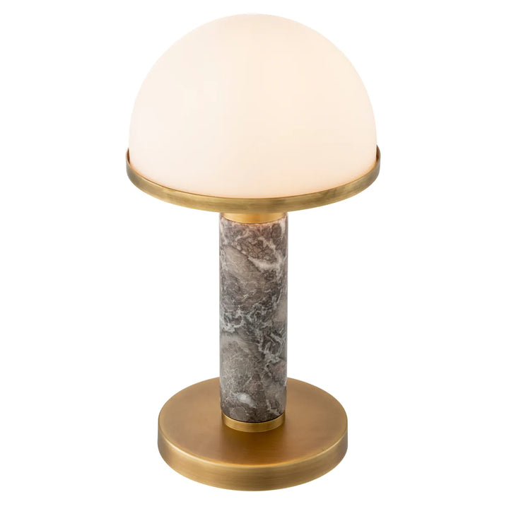 Lampa de masa cu abajur in forma de dom din sticla Ziegèl by Eichholtz