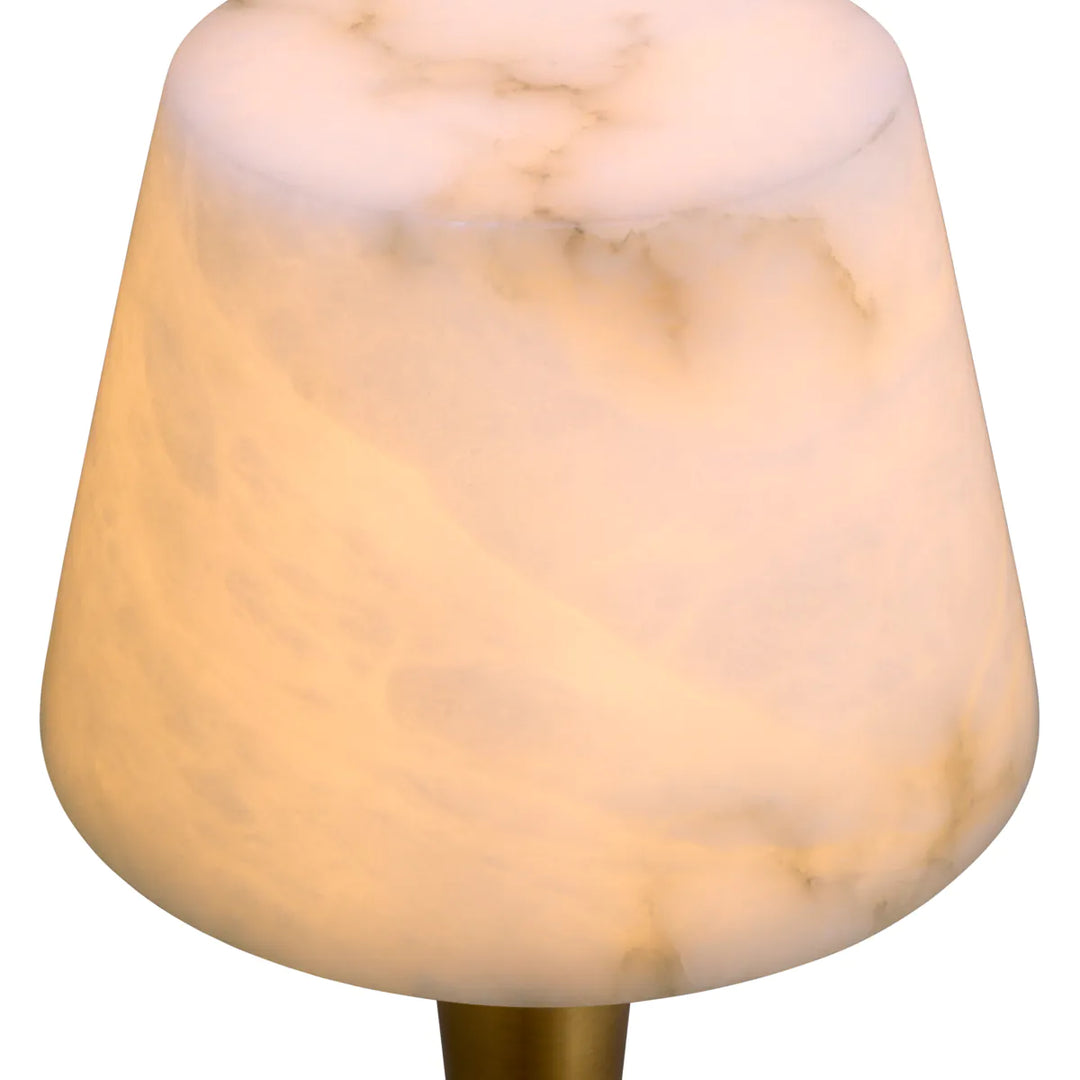 Lampa de masa cu abajur conic din alabastru Scarlette by Eichholtz