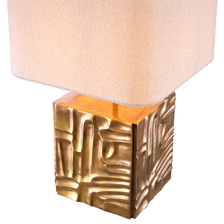 Lampa de masa cu baza in forma de cub Oregon by Eichholtz
