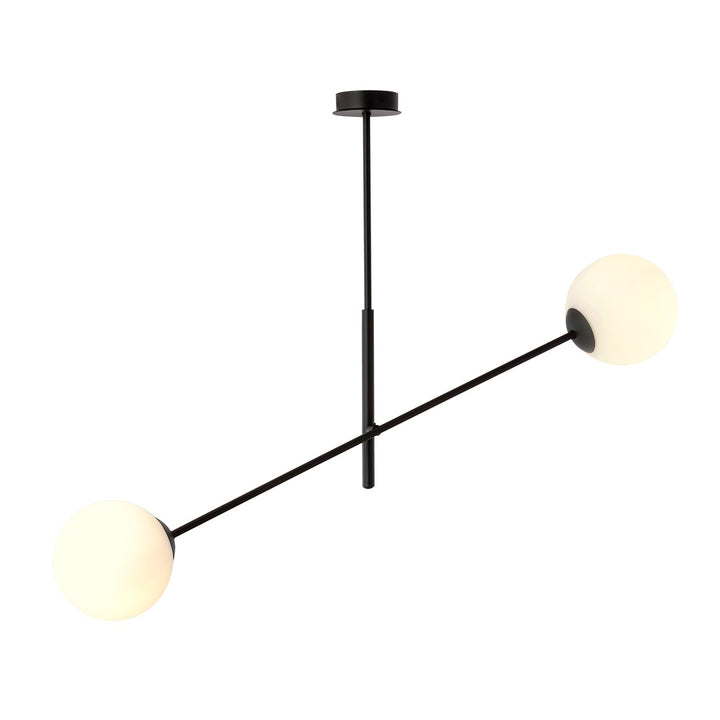 Lustra LINEAR 2 neagra/opal