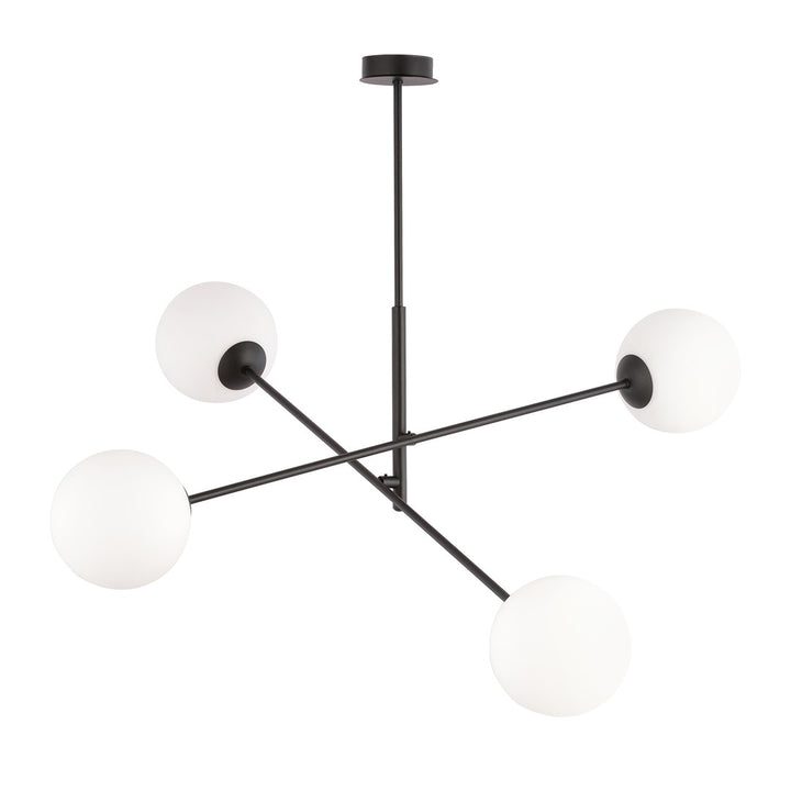 Lustra LINEAR 4 neagra/opal