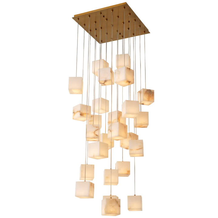 Candelabru cu cuburi din alabastru suspendate Duboce by Eichholtz