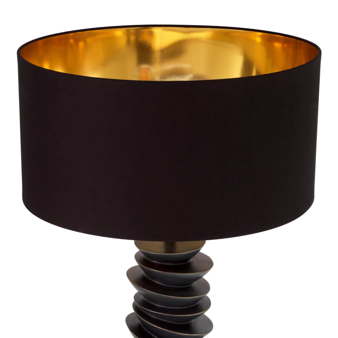 Lampa de masa neagra cu finisaj de bronz Lorieux by Eichholtz