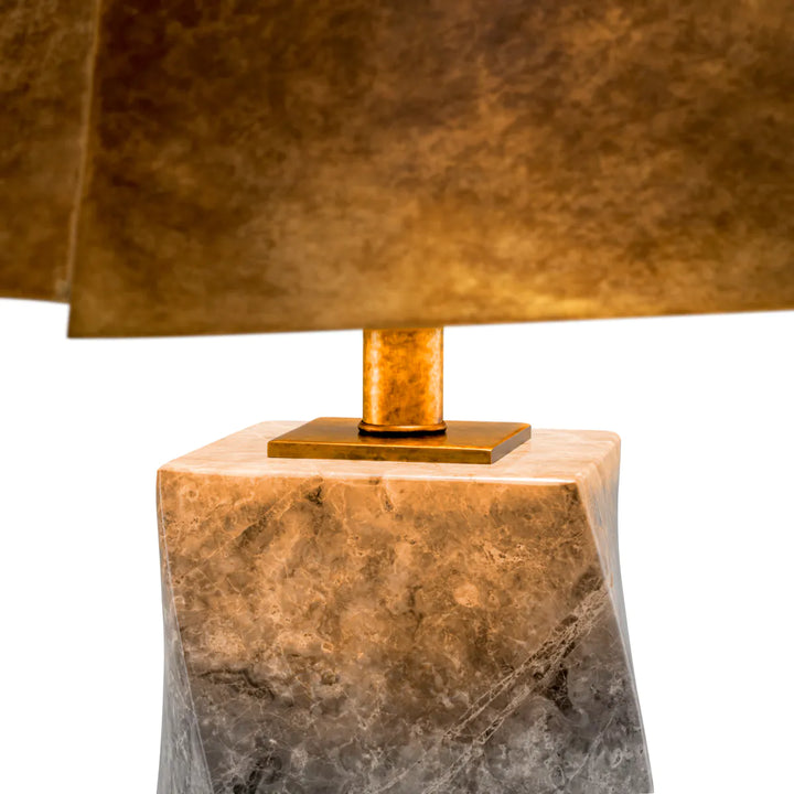 Lampa de masa cu marmura si abajur metalic Camelia by Eichholtz