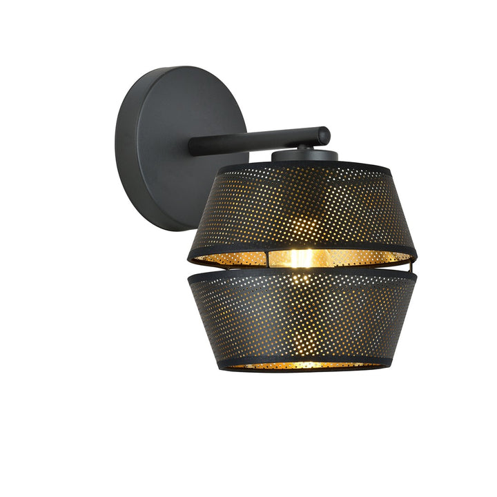 Aplica de perete MALIA K1 neagra cu auriu