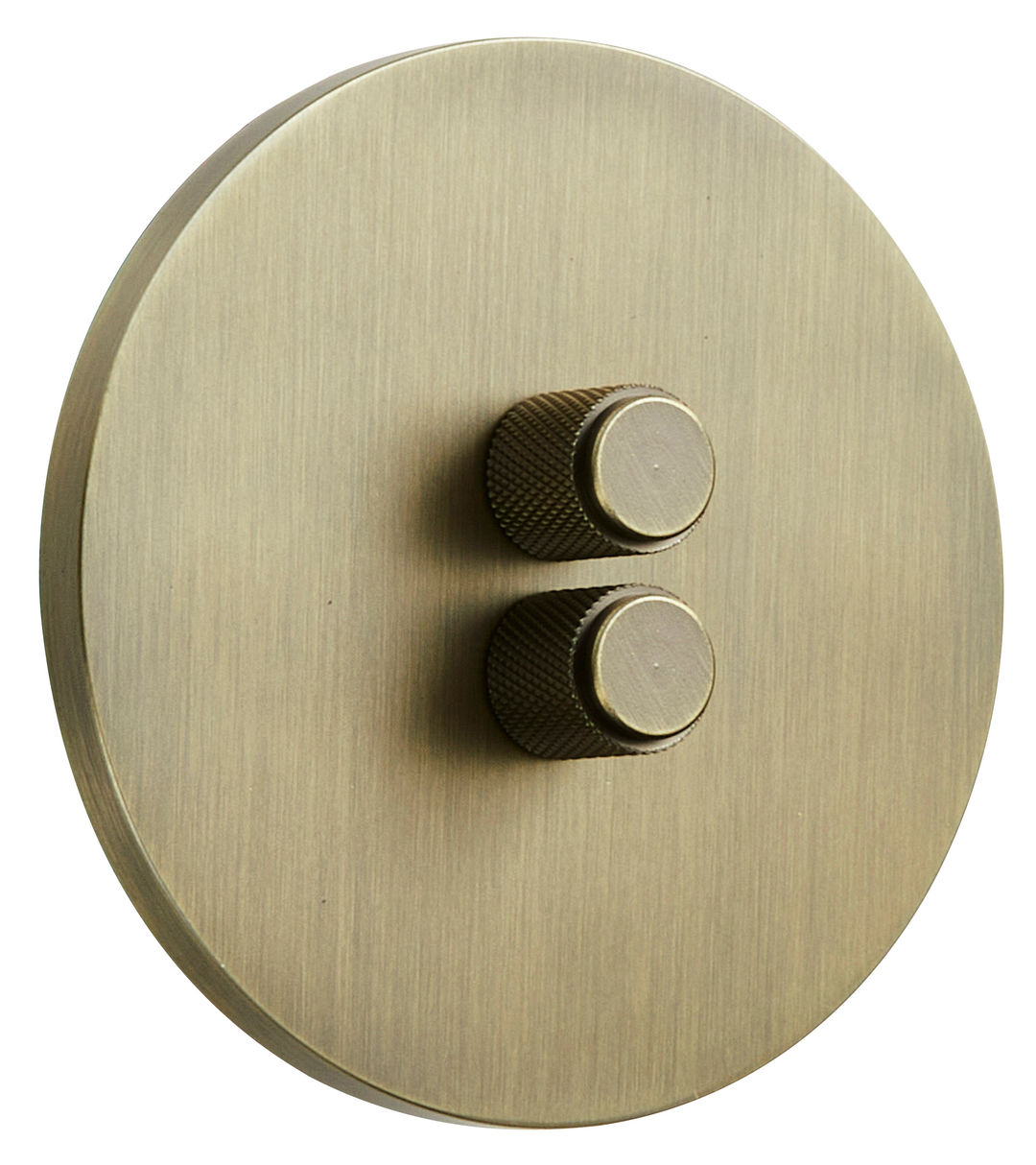 Dimmer rotund dublu lumina alama periata