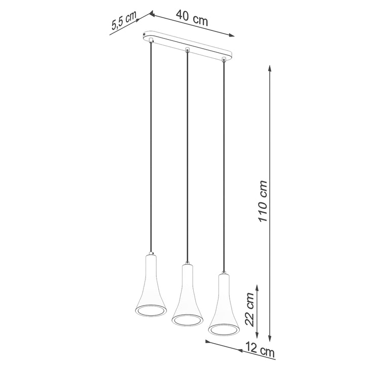 Lampa suspendata REA 3L beton SL.1225