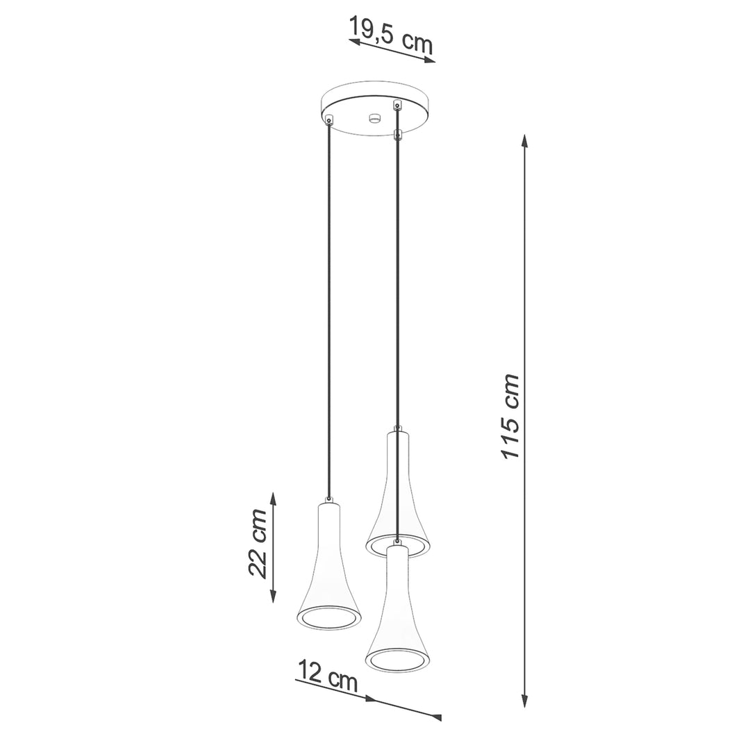 Lampa suspendata REA 3P beton SL.1226