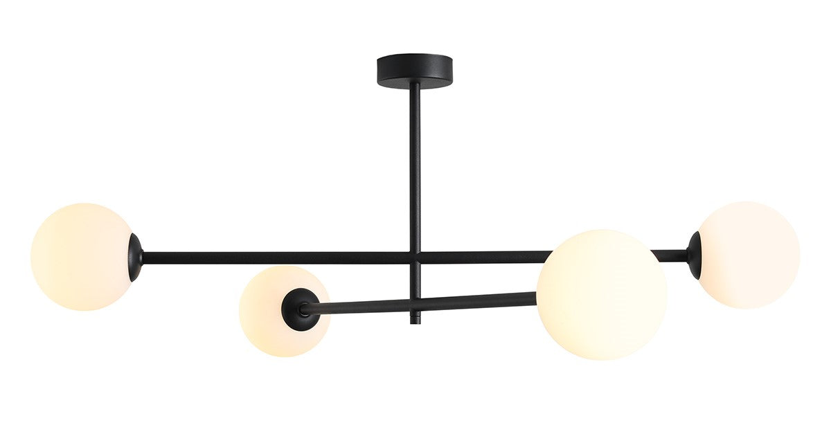 Plafoniera PINNE 4 Neagra