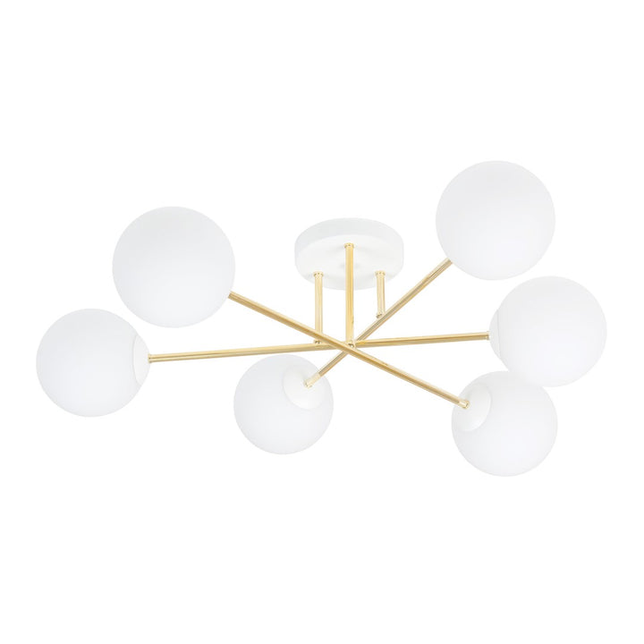 Plafoniera MAGNUM 6 WH cu abajur opal