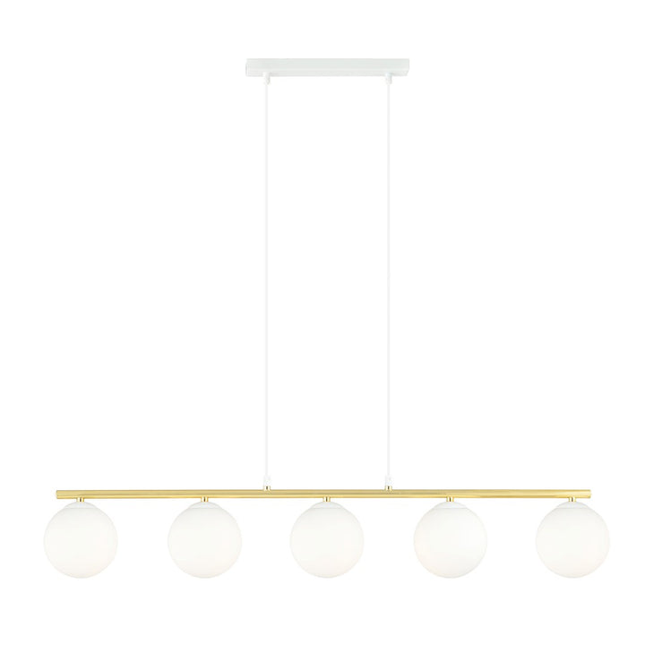 Lustra suspendata ALLORA 5 alba OPAL