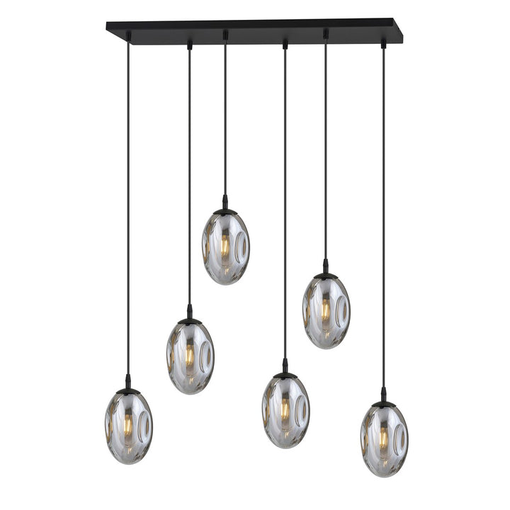 Lustra suspendata ASTRAL 6 neagra GRAFIT